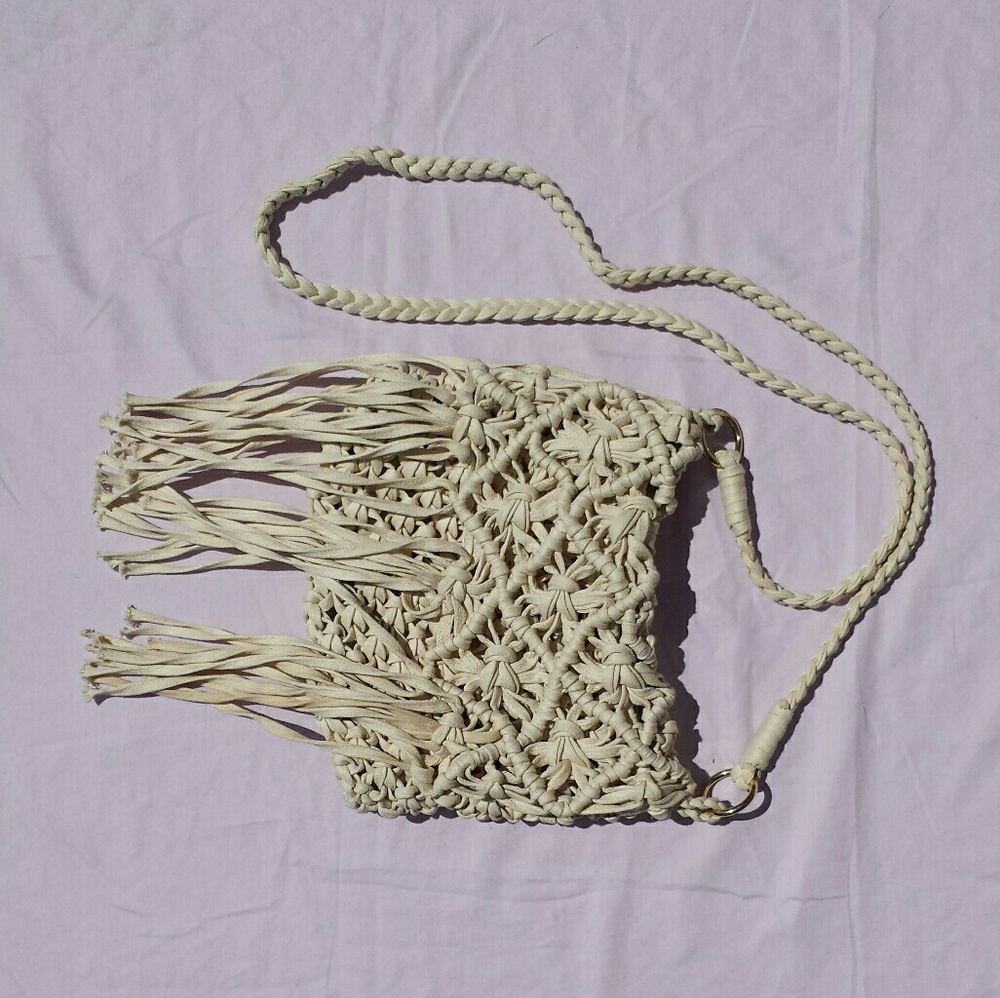 SALE Merona Creme crocheted purse